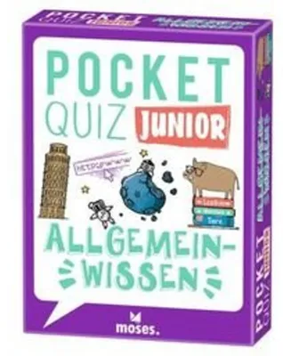 Immagine prodotto di Mosè. Pocket Quiz Junior - Conoscenza generale, Il quiz per bambini con 100 domande e fatti appassionanti sui temi della geografia, della storia e dello sport, per bambini a partire dagli 8 anni