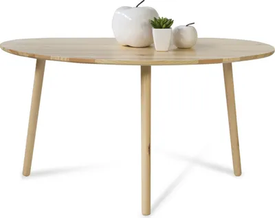 Produktbild von Homestyle4u Beistelltisch Natur Couchtisch Holztisch Nierentisch Kiefer