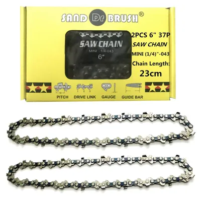 Immagine prodotto di Zagen Ketting, catena per motosega senza fili, mini motosega, catena di ricambio, 2 pezzi, 15 cm (6 pollici)