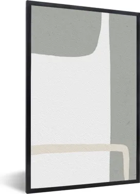 Produktbild von MuchoWow® Gerahmtes Poster Abstrakt - Minimalismus - Design 60x90 cm - Poster mit Schwarzem Bilderrahmen Wandposter Rahmen Foto Bilder - Kunst