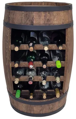 Immagine prodotto di Mobile bar per bottiglie di vino con botte in legno marrone scuro 80x50 cm Mobile bar per la casa