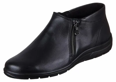 Produktbild von Semler Damen Stiefeletten Michelle Schwarz mit Gummisohle und seitlichem Reißverschluss