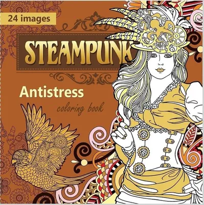 Immagine prodotto di Kolorowanka antystresowa, 24 obrazki Steampunk