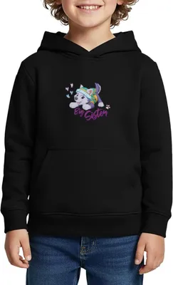 Produktbild von Spreadshirt Paw Patrol Große Schwester Everest Geschenk Kinder Premium Hoodie, 158/164 (12 Jahre), Schwarz