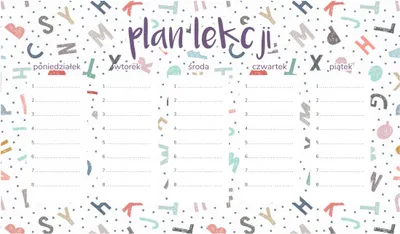 Obrázok produktu pre Magnetický učebný plán, farebné písmená, 30 x 17,5 cm