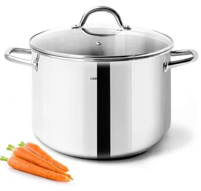Image de Casserole de 24,5 cm, 5,7 litres, en acier inoxydable sans nickel, avec couvercle