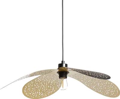Produktbild von BELIANI Hängelampe Weiß u. Beige aus Rattan Boho Stil Modern Hängeleuchte für Esstisch Esszimmer Wohnzimmer Schlafzimmer