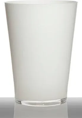 Produktbild von INNA-Glas Bodenvase Glas Velma, Trichter - rund, weiß, 30cm, Ø 22cm - Konische Vase - Tischvase