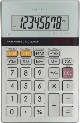 Produktbild von Sharp EL-330 ER anzeigender Taschenrechner LCD, 8-stellig, Solar/Batterie, Währungsumrechner