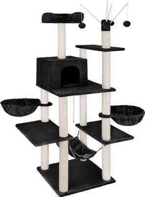 Produktbild von Kratzbaum Lilou 165 cm inklusive 4 Spielbällen, Kordel und Kippschutz