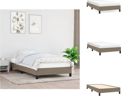 Produktbild von vidaXL Bettgestell Taupe 90x190 cm Stoff -  Betten & Bettgestelle