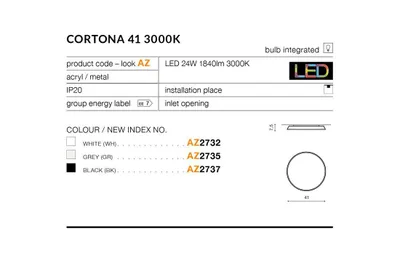 Image de Plafon 3000K Cortona 41 AZ2735 Azardo