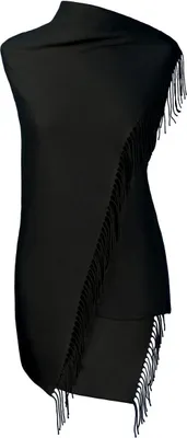 Produktbild von Fiolini Pashmina Schal Stola Schultertuch schwarz für Damen - elegant & weich, 80 x 200 cm -  Italy