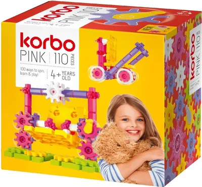 Produktbild von Korbo Pink Bauklötze, 110 Teile