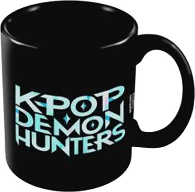 Obrázok produktu pre K-Pop Demon Hunters – hrnček na kávu, logo BS6568 (jednotná veľkosť) (čierny)