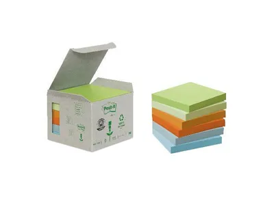 Immagine prodotto di Post-it Haftnotiz, 76x76mm, PG=6ST, Blatt 100/Block, pastello arcobaleno