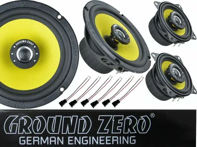 Produktbild von Ground Zero passend für VW Bus T4 1990 - 2003 Lautsprecher 3 Wege Komplett Set Tür 3 Ohm