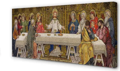 Produktbild von Leinwandbild 120x60 Wandkunst Art letzter Abendmahl