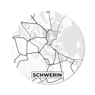 Produktbild von MuchoWow® Mauspad Mousepad Stadtplan - Schwerin - Karte 40x40 cm - Mousepads - Maus Mat - Pad - Mausunterlage - Schreibtisch Accessoires