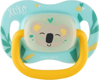 Produktbild von Canpol Baby Silikon-Schnuller, symmetrisch, 0-6 Monate, Koala-Motiv - 2 Stück