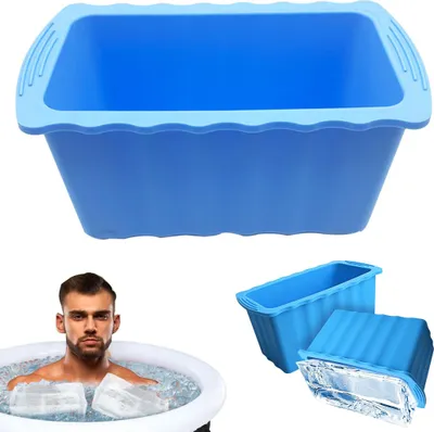 Produktbild von 1Stk Extra Großer Eiswürfelformen,Insgesamt 2.7kg Eiswürfel für Kalttauchwannen Oder Kühler Wiederverwendbar Große Eisform