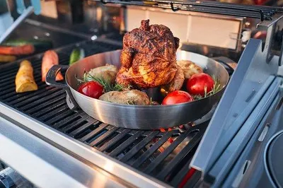 Productafbeelding van Gevogeltebraad - Van roestvrij staal + gietijzeren handgrepen - Grillrooster voor Enders gasbarbecues Monroe - Kansas - Boston - BrooKLYN Next