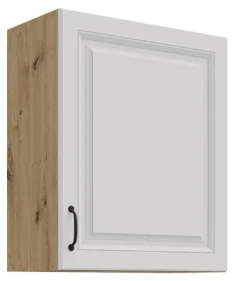 Produktbild von Hängeschrank 60 cm Stilo Weiss + Eiche Artisan Küchenzeile Küchenblock Küche