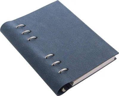 Produktbild von Kunstleder Notizbuch - nachfüllbar - A6 - blau - weich