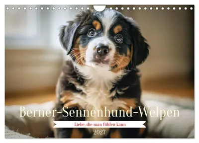 Produktbild von Berner-Sennenhund-Welpen (Wandkalender 2027 DIN A4 quer), CALVENDO Monatskalender