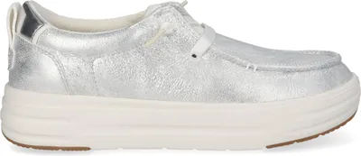 Produktbild von HEYDUDE Wendy Nova Shimmer Damen Halbschuhe Snow White Größe 37