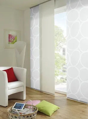 Imagen del producto de Cortina decorativa para panel, diseño de piedra, color blanco, 60 x 245 cm