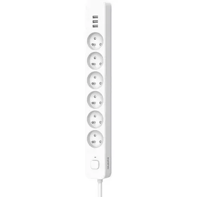Image de Multiprise - QUARX - 6 prises - Avec 3 ports USB, câble de 1,5 m