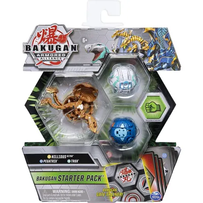 Produktbild von Spin Master, Bakugan Armored Alliance, Howlkor Ultra, Dragonoid, Pegatrix, Charakterkarten, Fähigkeitskarten, Starter Pack