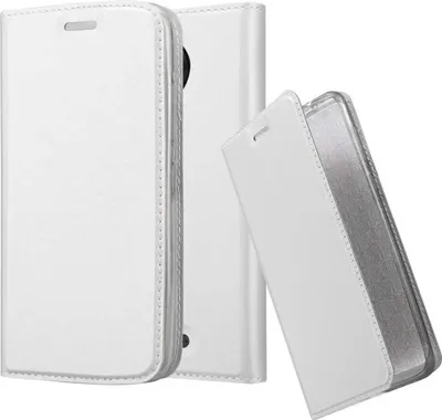 Obrázok produktu pre Cadorabo puzdro na mobilný telefón pre Motorola MOTO C PLUS ochranné puzdro v striebornej farbe Cover Etui Book Case Booklet