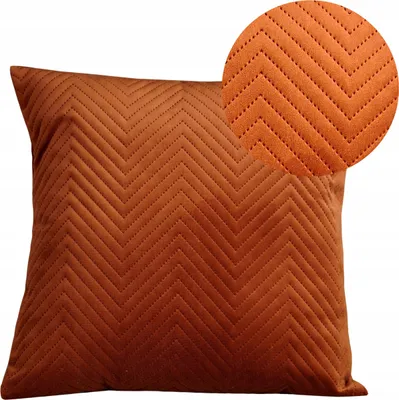 Zdjęcie produktu dla Geronimo | Poduszka dekoracyjna – pomarańczowa – 40 x 40 cm – pikowana – można prać w pralce – zdejmowana poszewka – antyalergiczna