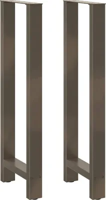 Zdjęcie produktu dla Nogi do stołu barowego Naturalna stal 2 szt. 40x(110-111) cm Stal