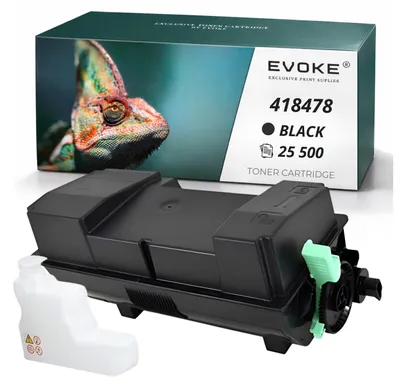 Immagine prodotto di Cartucce compatibili Evoke per la stampante Ricoh IM550, codice 418478, colore nero, resa di 25.500 pagine, compatibili con i modelli IM 550F, 600F, P800, P801