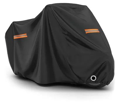 Productafbeelding van Motorhoes 1 st., waterdicht zwaar uitgevoerde 210D, met reflecterende strepen voor Harley Honda Suzuki Kawasaki Yamaha
