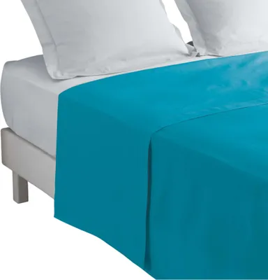 Image de Drap plat en percale de coton Terracotta