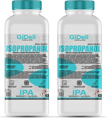 Produktbild von Isopropanol 2L 99,9% IPA Reinigungsalkohol Entfetter für Elektronik GiDeli