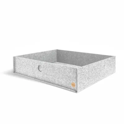 Produktbild von Aufbewahrungsbox CARGA Filz 46,5 x 55 x 12 cm ohne Deckel in hellgrau meliert