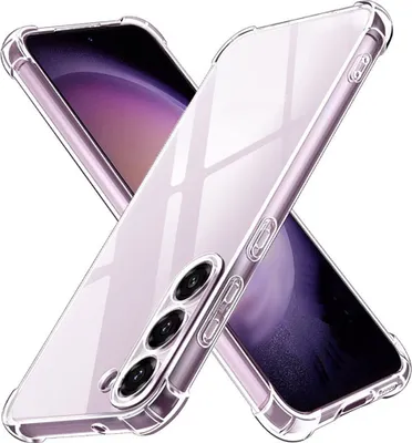 Produktbild von Stoßfest Hülle passend für Samsung Galaxy S24 | Gummi Schutz Tasche mit verstärkten Kanten | Eck Schutzhülle Silikon Bumper Antishock