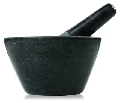 Produktbild von Boska Mörser Herbs / robuster Look / Spülmaschinenfest / Granit / Schwarz / 175 x 175 x 100 mm