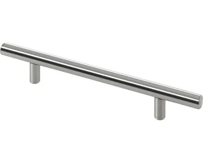 Produktbild von Möbelgriff Stahl edelstahloptik Ø 12 mm Lochabstand 128 BxH 189/32 mm