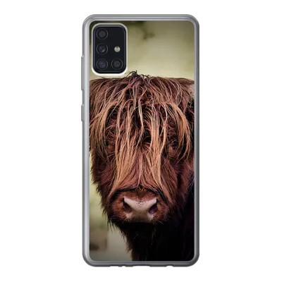 Produktbild von MuchoWow® Handyhülle Schutzhülle Hülle für Samsung Galaxy A52 5G Schottischer Hochländer - Licht - Porträt - Natur Silikon Softcase Handy Hülle - Umschlag