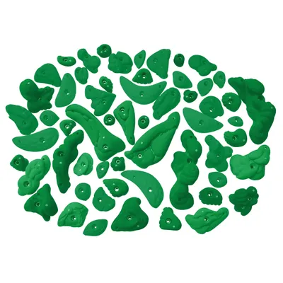Produktbild von Sport-Thieme Klettergriff-Set "Sport", Mit Befestigungsmaterial für Holzwand, Grün