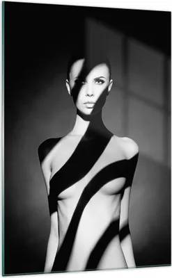 Produktbild von Bilder auf glas - Einteilig - Nackt Frau Fotografie - 70x100cm - Glasbilder - Wandbilder - Bilder - zum Aufhängen bereit - Wanddekoration aus Glas - Glas Bilder - Wandbild auf Glas - GPA70x100-4221