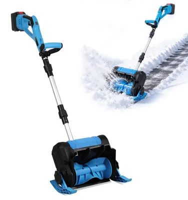 Obrázek produktu pro Sněhová fréza Peviasot 21V, akumulátorová, s bezkartáčovým motorem, šířka záběru 25 cm, dosah výhozu 8 metrů, 2x 4,5Ah baterie