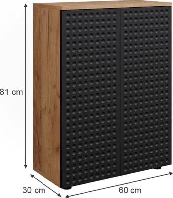 Produktbild von Midischrank Vicco Irma Anthrazit gepunktet 60 x 81 cm, Model 42851