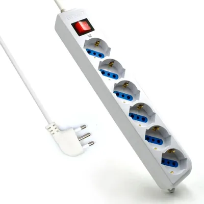 Imagen del producto de Regulador múltiple Ewent EW3922, de 6 enchufes, con cable de 5 metros e interruptor